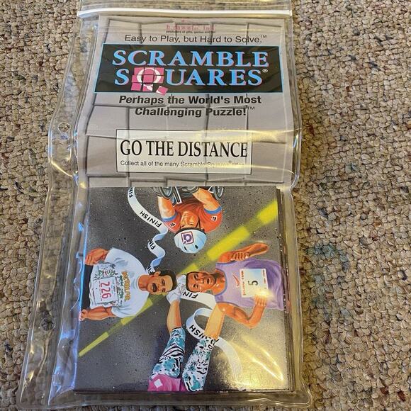 Vintage Scramble Squares Puzzle Go The Distance The World Most Challenging Rare - Picture 1 of 6